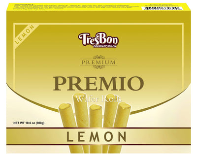 TresBon Premium Wafer Roll 1 Count (300gr or 10.6 oz) (Lemon)