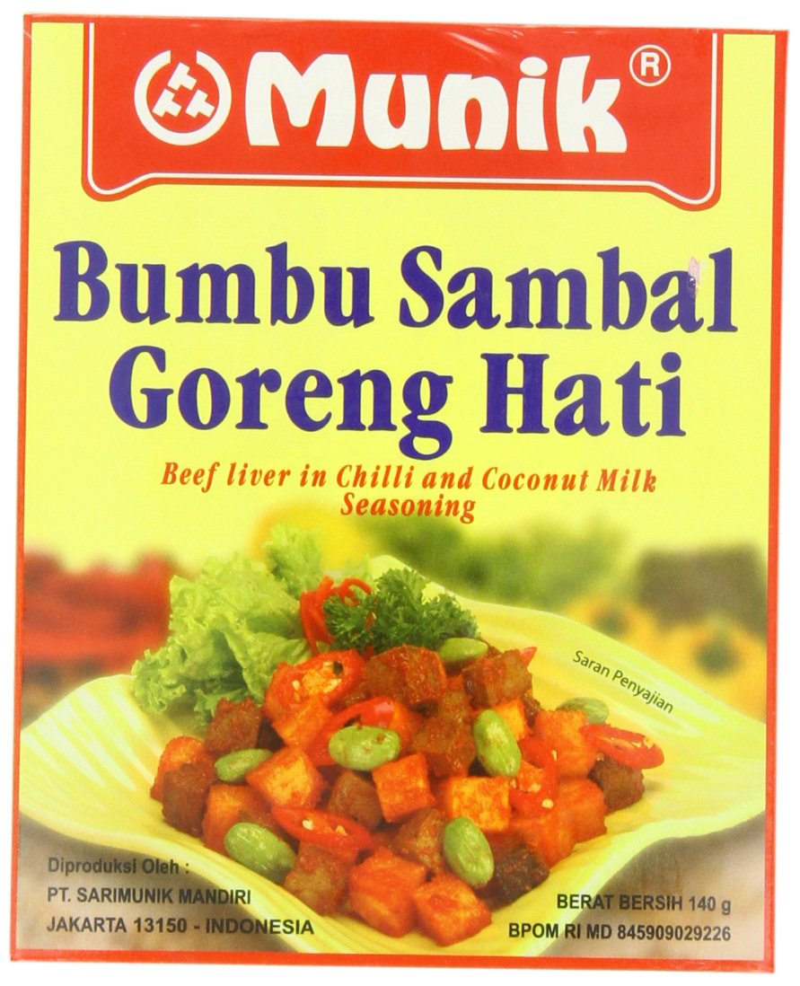 Munik Sambal Goreng Hati Beef Liver in Chili and Coconut Seasoning, 140-Gram