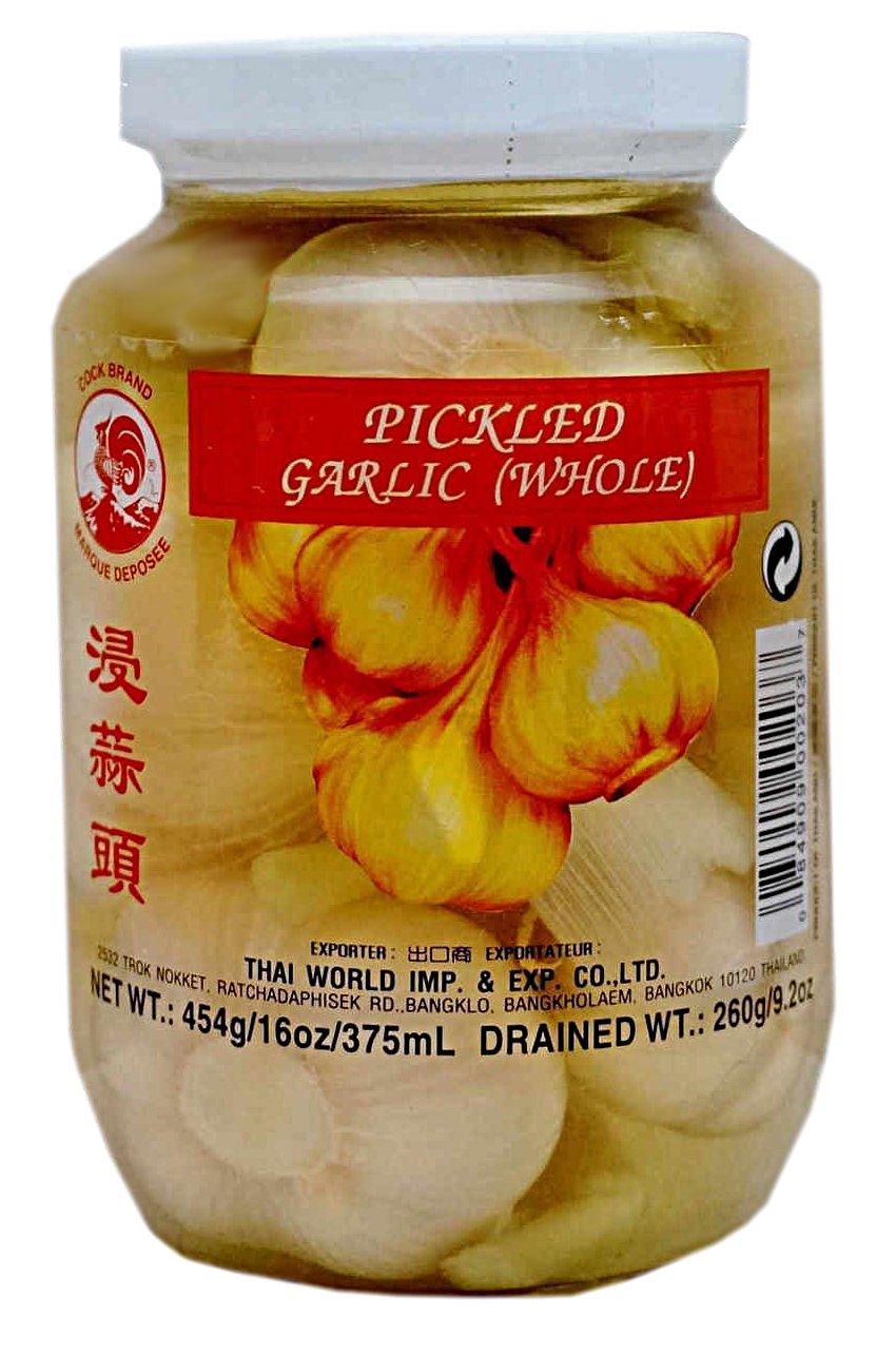 Cock Brand, Pickled Garlic (Whole) (454g), 16 oz