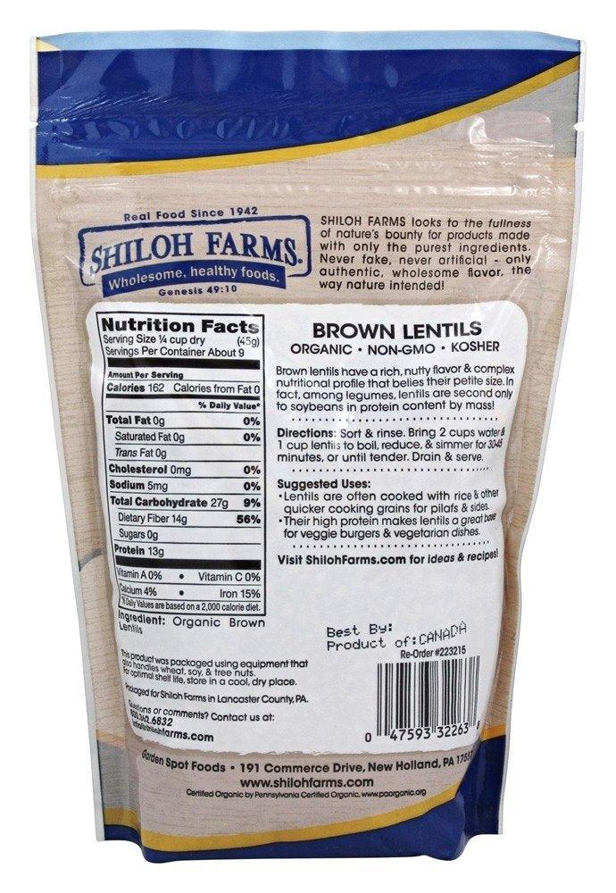 Lentils, Brown. Organic - Mighty Depot