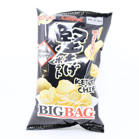 Calbee Kettle Chips Big Bag Black Pepper Flavor 5.29 Oz (Pack of 1) - Mighty Depot
