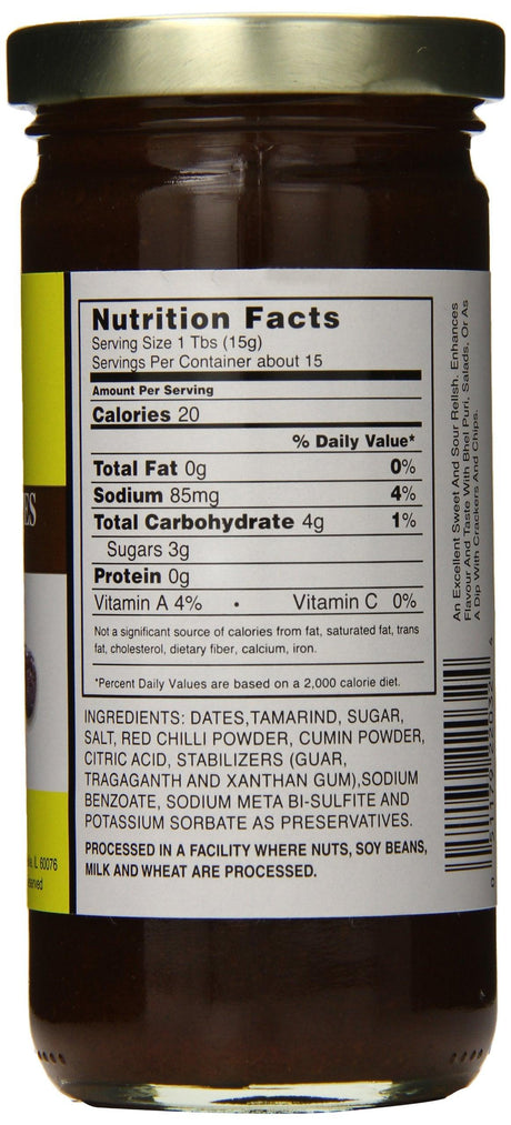 Swad Tamarind and Dates Chutney, 8 Ounce - Mighty Depot