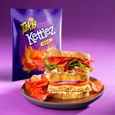 Takis Habanero Fury Kettlez 12 ct, 8 oz Sharing Size Case, Habanero Flavored Hot Spicy Kettle-Cooked Potato Chips