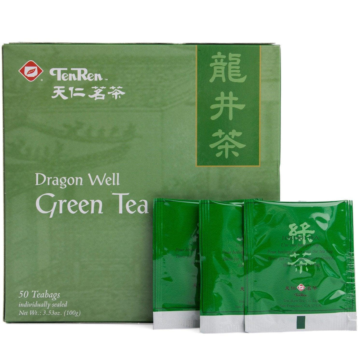 Ten Ren Lung Ching Tea, Taiwan Tea, Bag Collection, 50 Bags - Mighty Depot