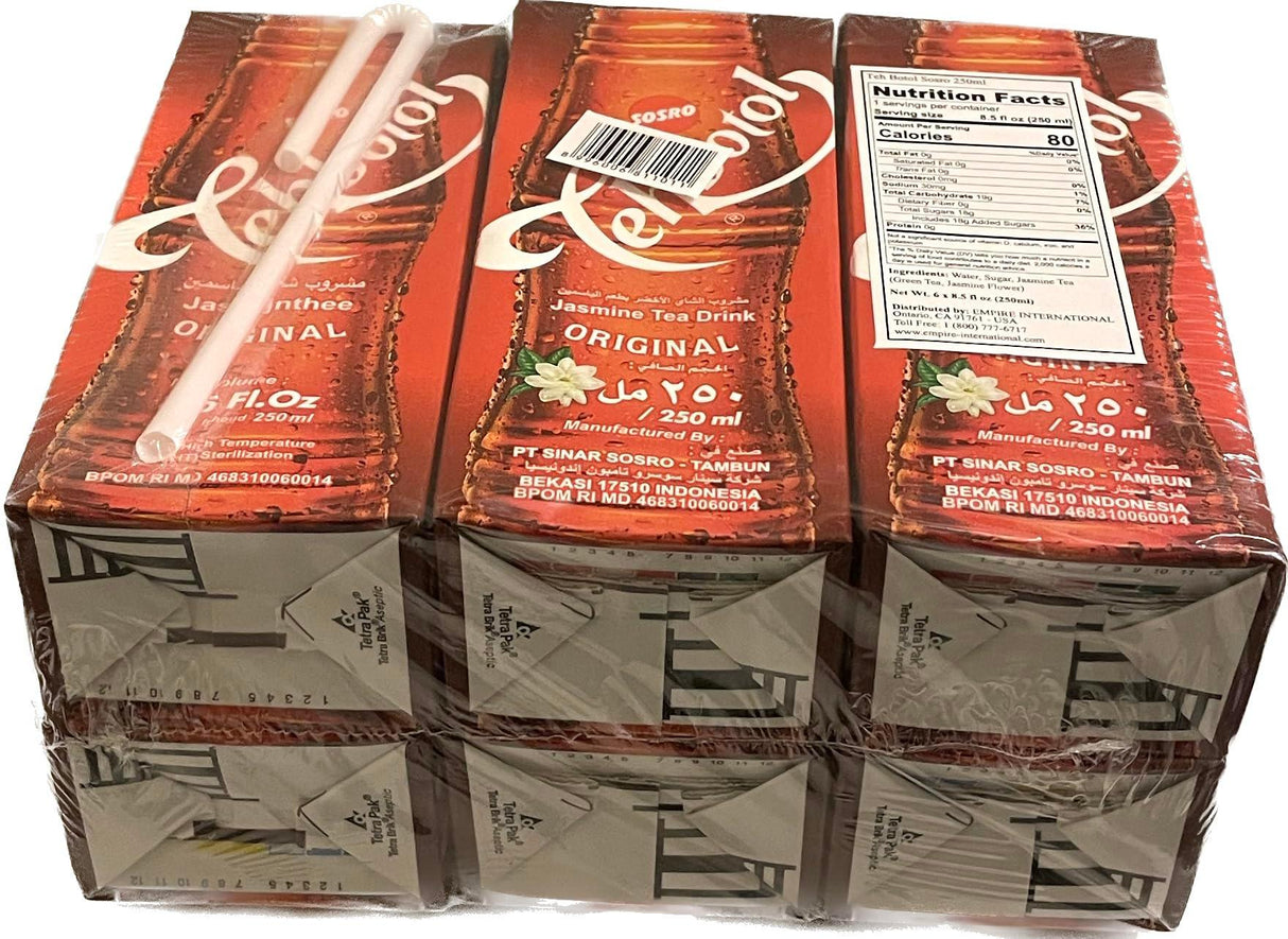 Teh Botol (Jasmine Tea) 8oz (Pack of 6) - Mighty Depot