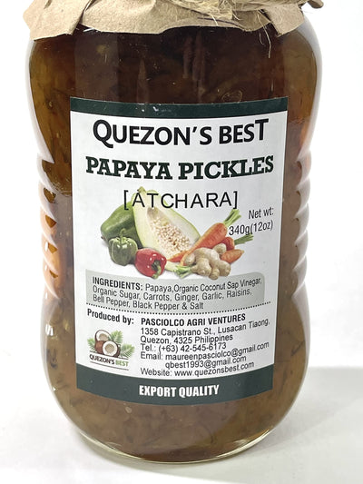 Quezon's Best Papaya Pickles (ATCHARA) 12 oz