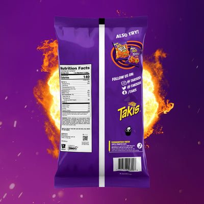 Takis Habanero Fury Kettlez 12 ct, 8 oz Sharing Size Case, Habanero Flavored Hot Spicy Kettle-Cooked Potato Chips