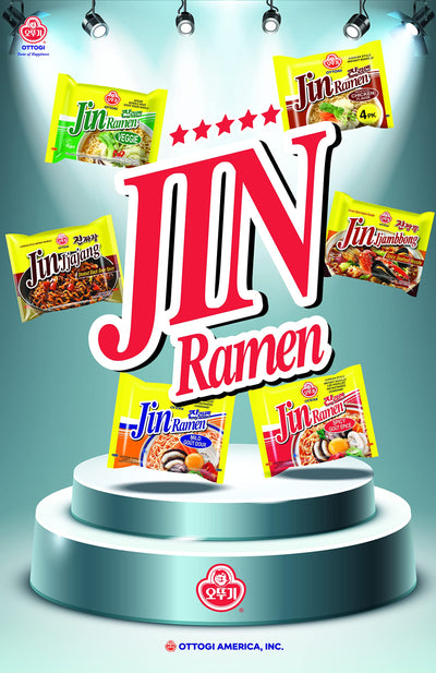 [OTTOGI] JIN Jjambbong- Korean Style Instant Noodle - Spicy Seafood Noodle (130g) - 4 Pack