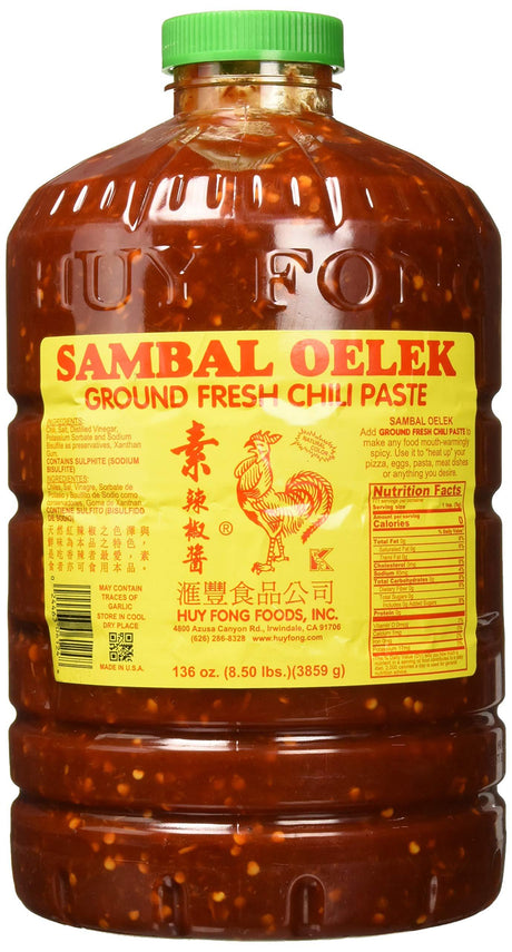 Huy Fong Sambal Oelek Chili Paste 8.5 pounds - Mighty Depot