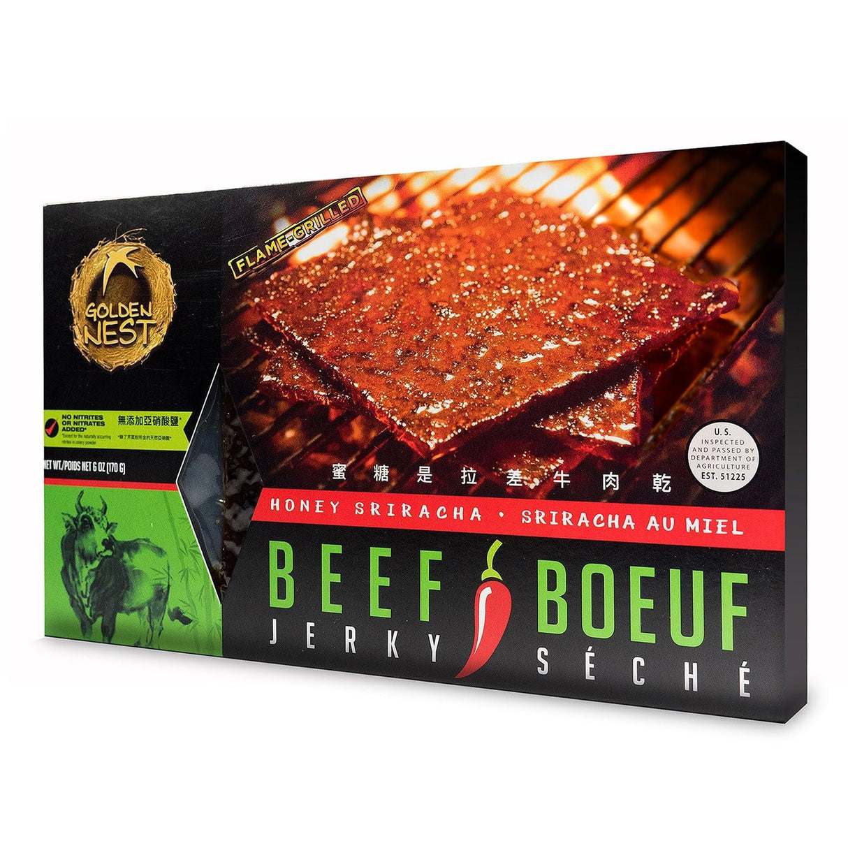 Golden Nest Beef Jerky, Gluten Free, Low Sodium Homemade Style BBQ Meat From Gourmet USA Beef, Award Winning Premium Jerky, 6 Ounces - Mighty Depot
