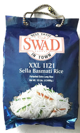 Swad XXL 1121 Sella Basmati Rice Parboiled Extra Long - 10 Pound - Mighty Depot