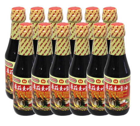 Wan Ja Shan Vegetarian Mushroom Oyster Sauce 10 Oz (Vegan / Pack of 12) - Mighty Depot