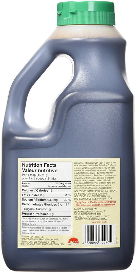 Lee Kum Kee Gluten Free Soy Sauce 1.9L (64 Fl Oz) - Mighty Depot