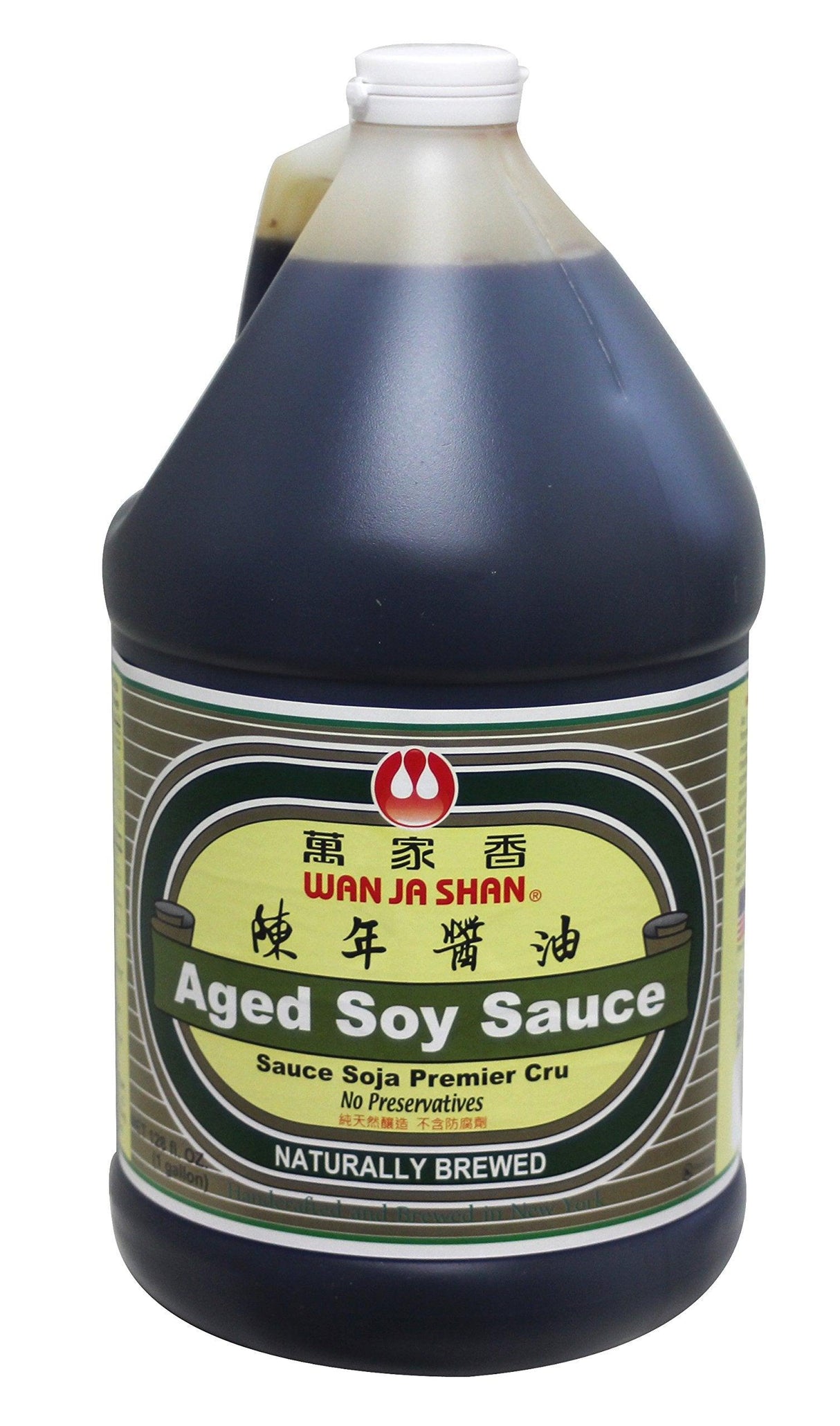 Wan Ja Shan Non GMO Aged soy sauce 1 Gallon 萬家香陳年醬油 - Mighty Depot