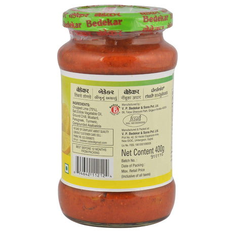 Bedekar's Lime Pickle - 400g - Mighty Depot