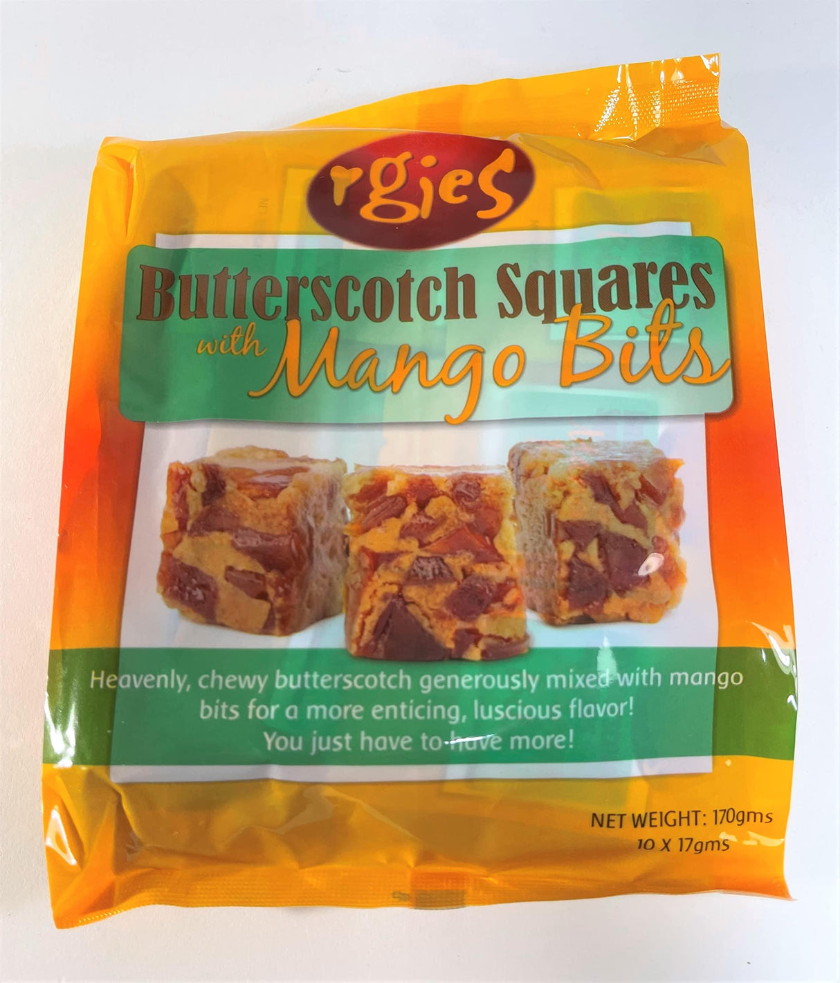 Rgies Butterscotch Squares with Mango Bits 170g (2-PACK) - Mighty Depot