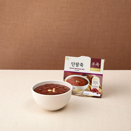 BONJUK Sweet Redbean Juk(Porridge) Bowl - Korean soup stew Kfood, Hearty Breakfast Oat Meal – 9.5oz(270g), bowl type - Mighty Depot
