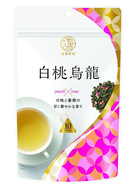 Four Mitsui Refined Tea 遊香 House White Peach Oolong 10 Bags Input × - Mighty Depot