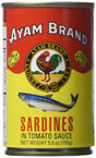 Ayam Sardines in Tomato Sauce, 5.5 Ounce - Mighty Depot