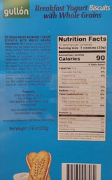 Gullon breakfast yogurt biscuits with whole grains 7.76 oz - Mighty Depot