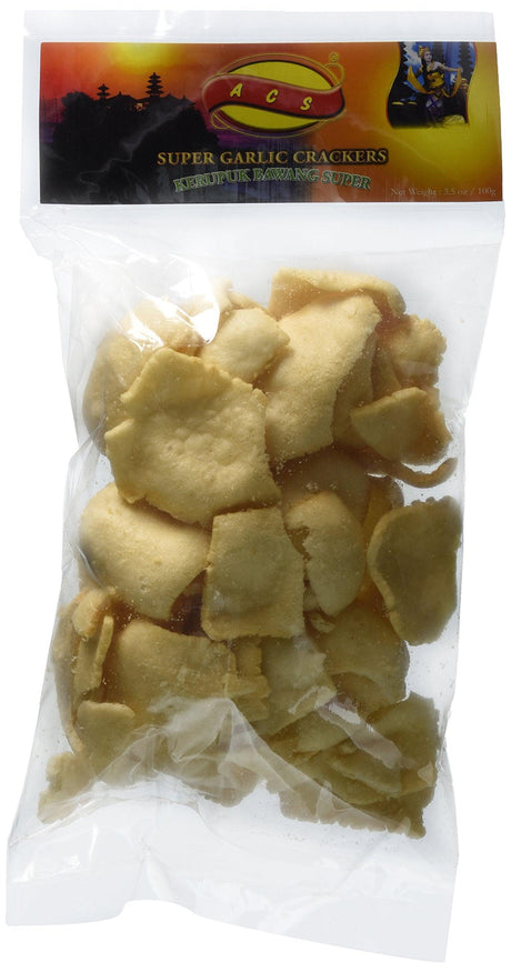 ACS Garlic Rice Crackers, 3.5 Ounce - Mighty Depot