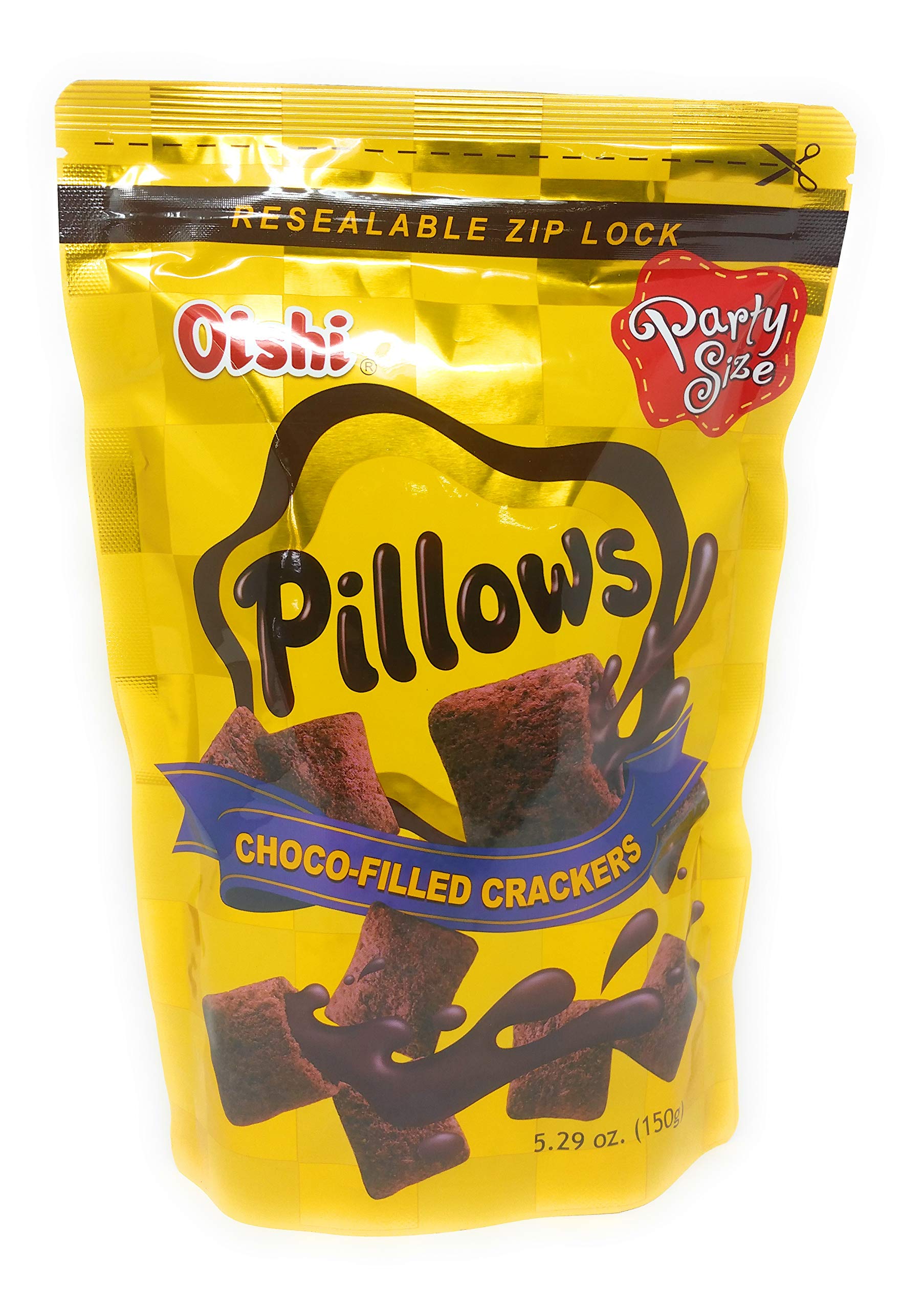 Oishi - Pillows, Choco-filled Crackers, 5.29oz (150g)