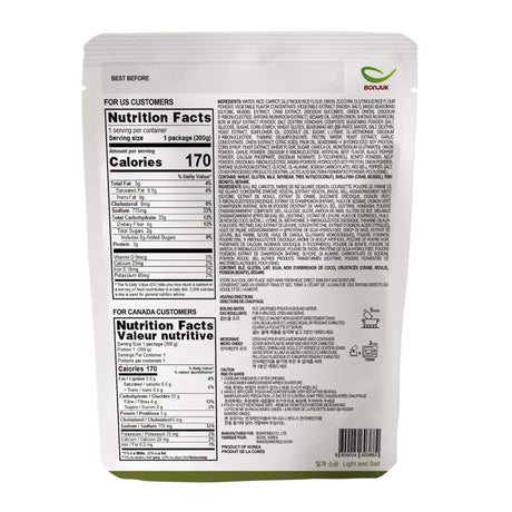 BONJUK Vegetable (Juk) Rice Porridge - Korean soup stew Kfood, Hearty Breakfast Oat Meal – 10.6oz(300g), pouch type - Mighty Depot