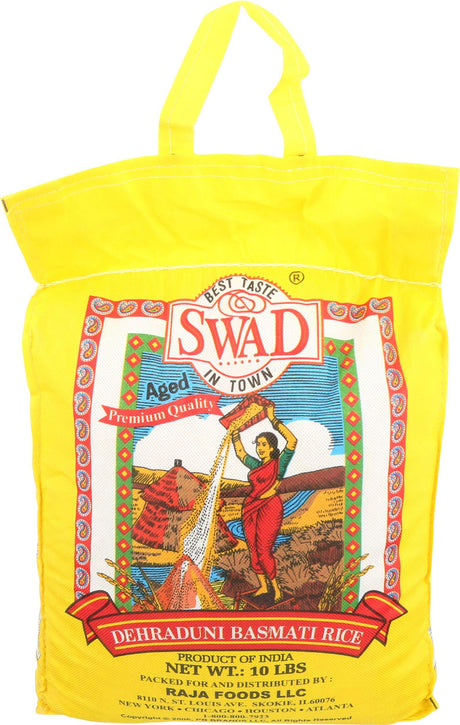 Swad Rice Basmati, 10-pounds - Mighty Depot