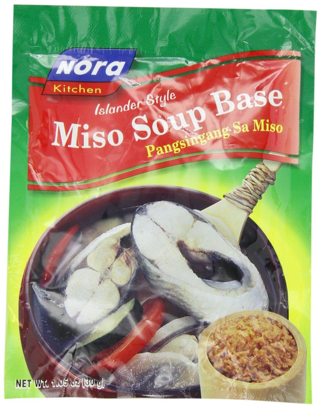 Nora Islander Style Miso Soup Base, 1.06-Ounce (Pack of 8)