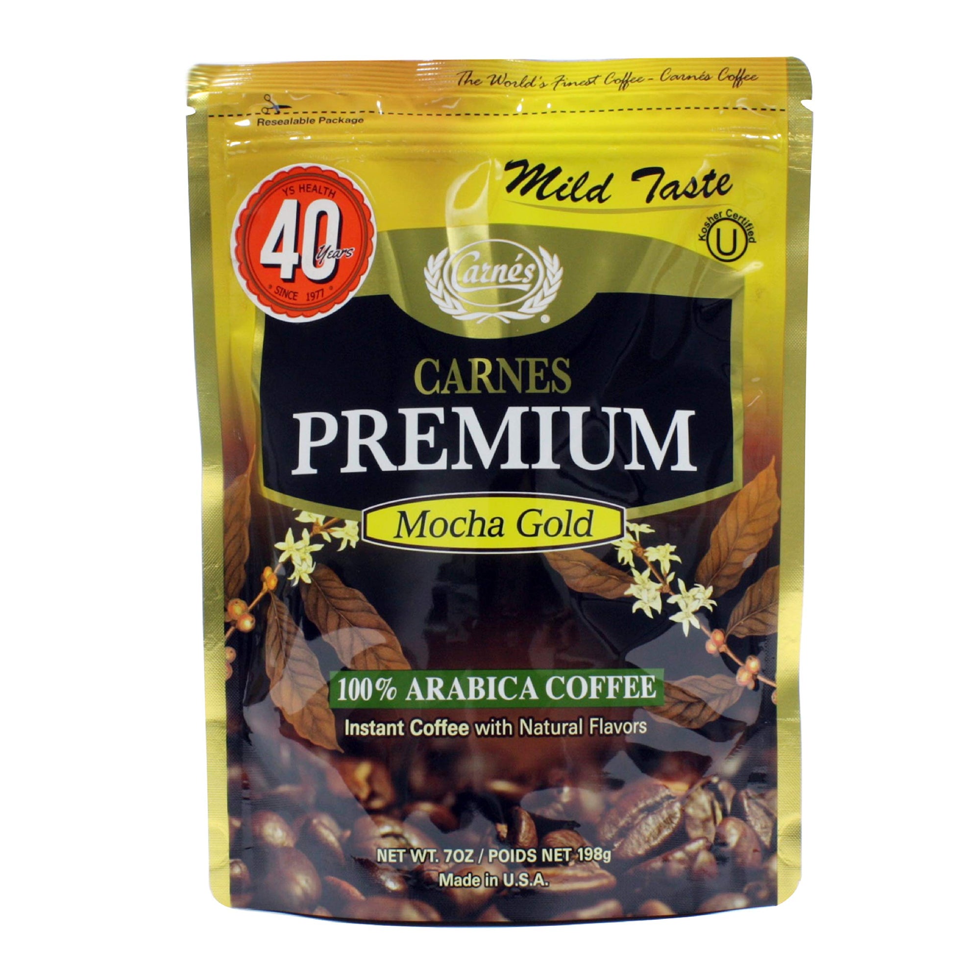 Carnes Premium Instant Coffee 100% Arabica Coffee 2.5oz (71g)
