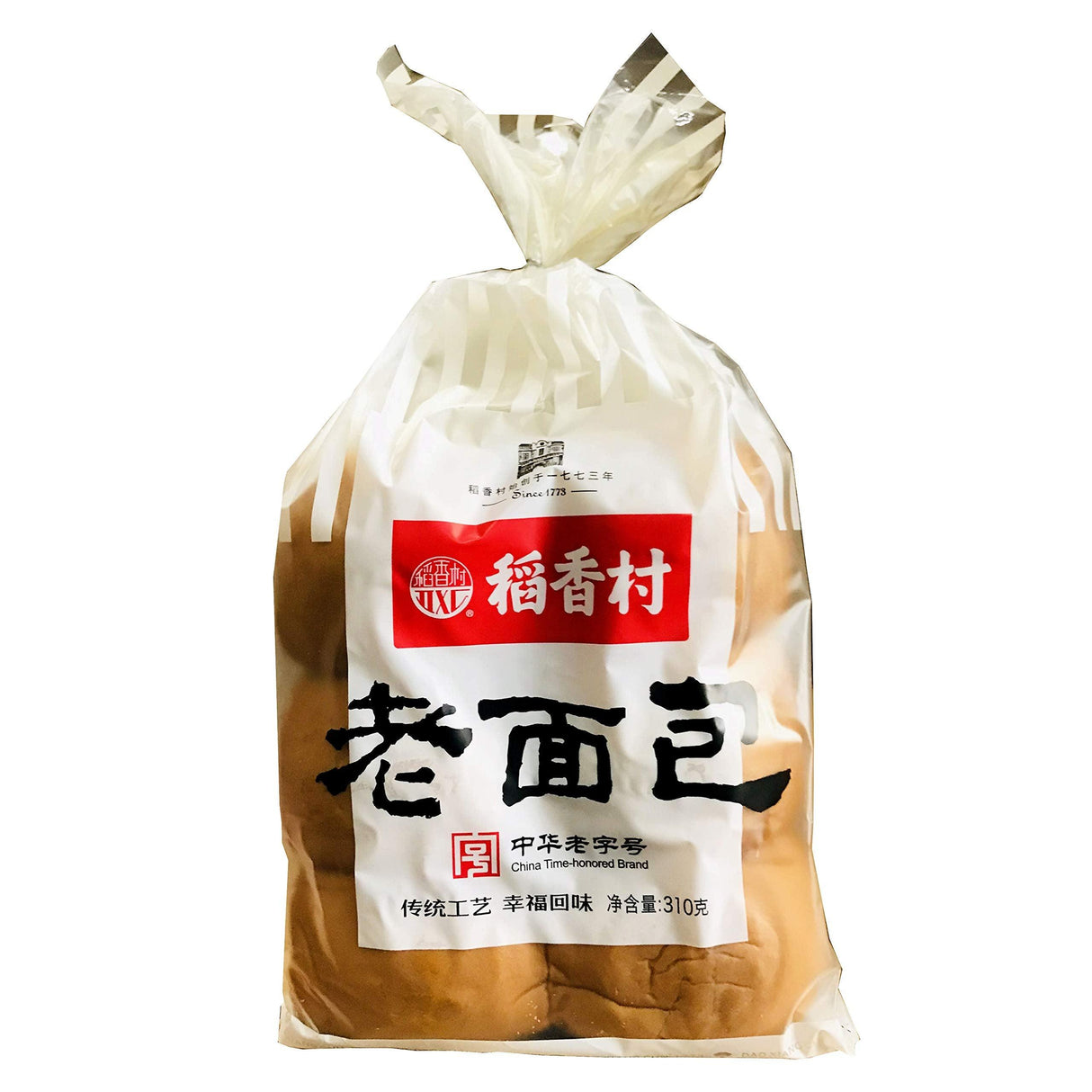 DaoXiangCun Bread 稻香村 面包 系列 (Original Flavor Bread 稻香村 原味老面包310g, Pack of 4) - Mighty Depot