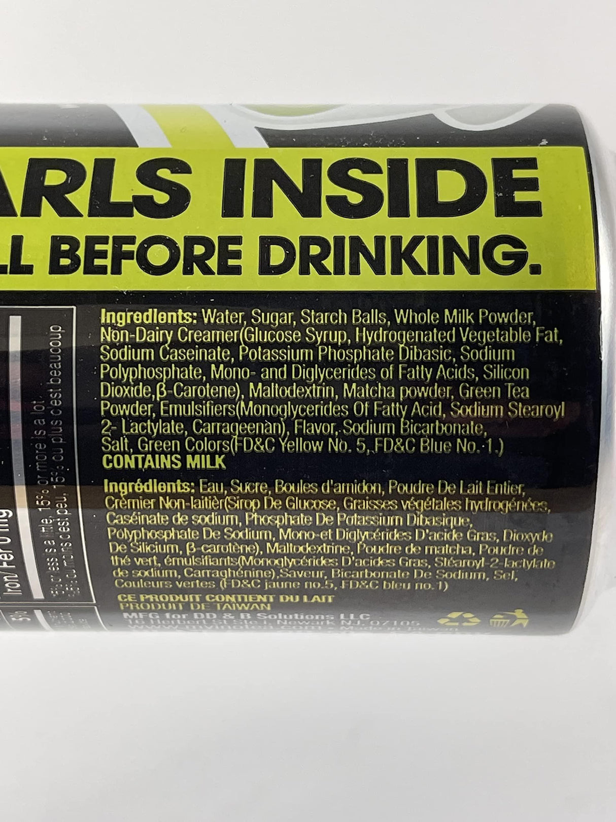 Bubble Tea Inotea Matcha Green Tea Latte Bubble Tea Ready to Drink in a can. Matcha Green Tea Latte with Boba 16.6 oz Can(Pack of 6) (Matcha Green Tea Latte) - Mighty Depot