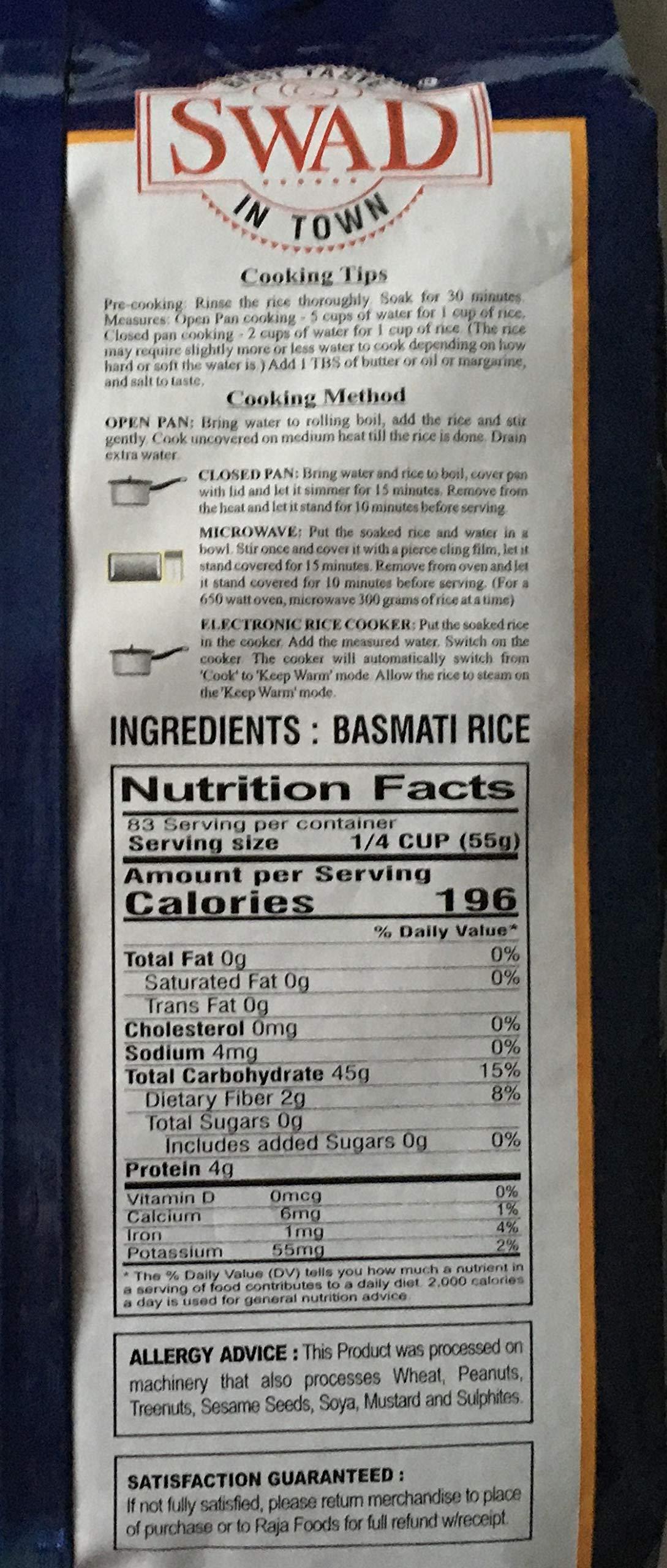 Swad XXL 1121 Sella Basmati Rice Parboiled Extra Long - 10 Pound - Mighty Depot