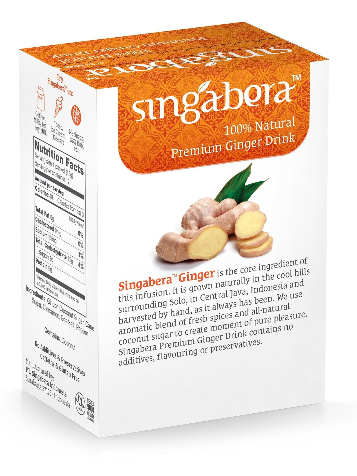 Singabera Ginger Drink - Lemon Ginger Flavor 6.3 oz (Pack of 3) - Mighty Depot