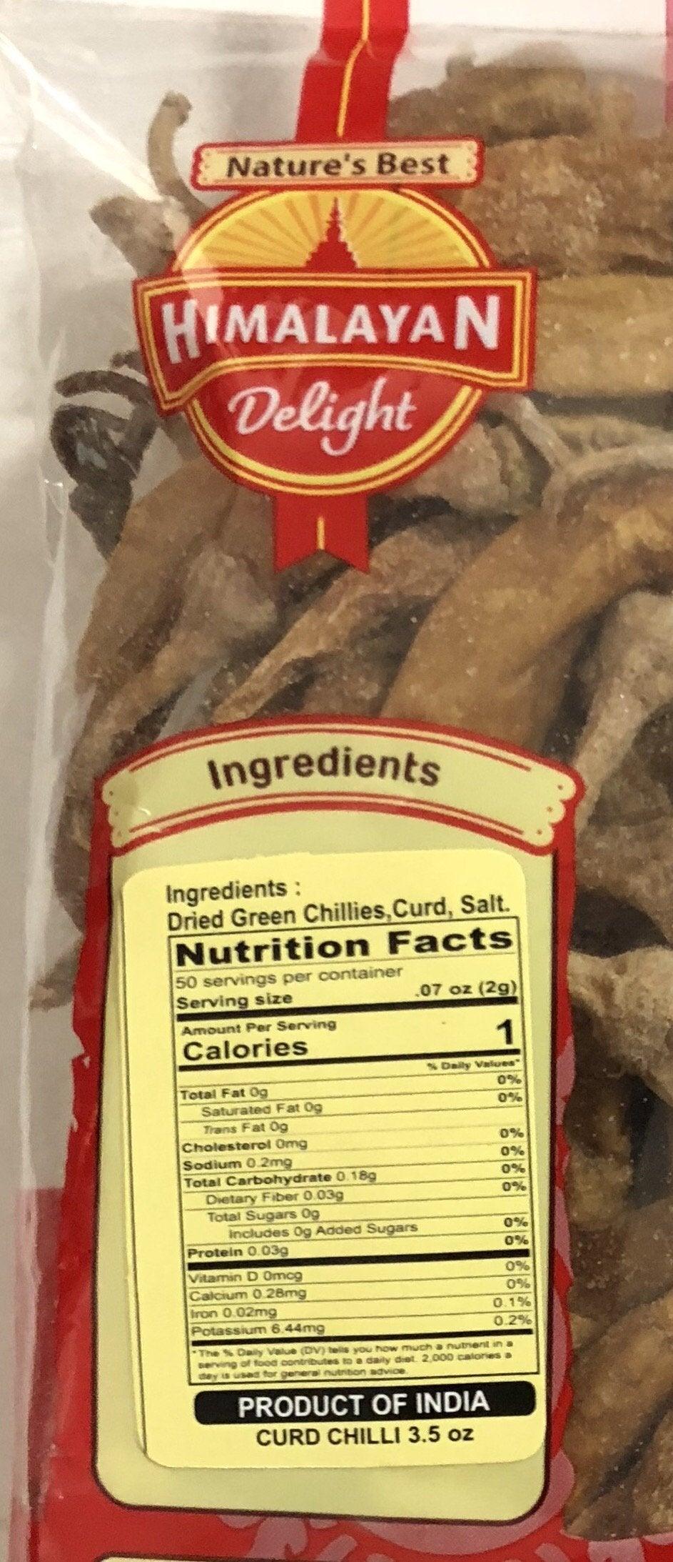 Himalayan Delight Premium Quality Moru Mulaku Vadagom (Curd Chilli) - 3.5 Oz./100g. - Mighty Depot