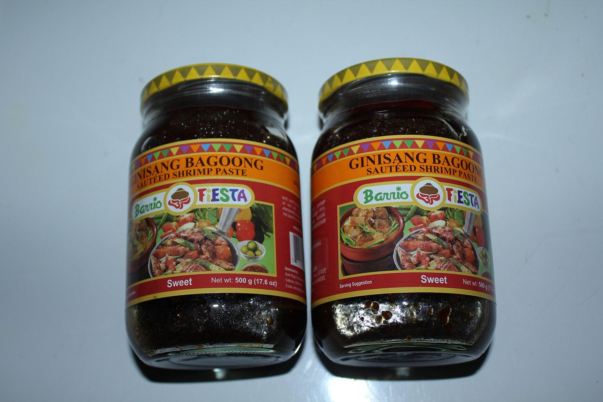 Barrio Fiesta Ginisang Bagoong Sauted Shrimp Paste Sweet Pack of Two 17 Oz Per Jar