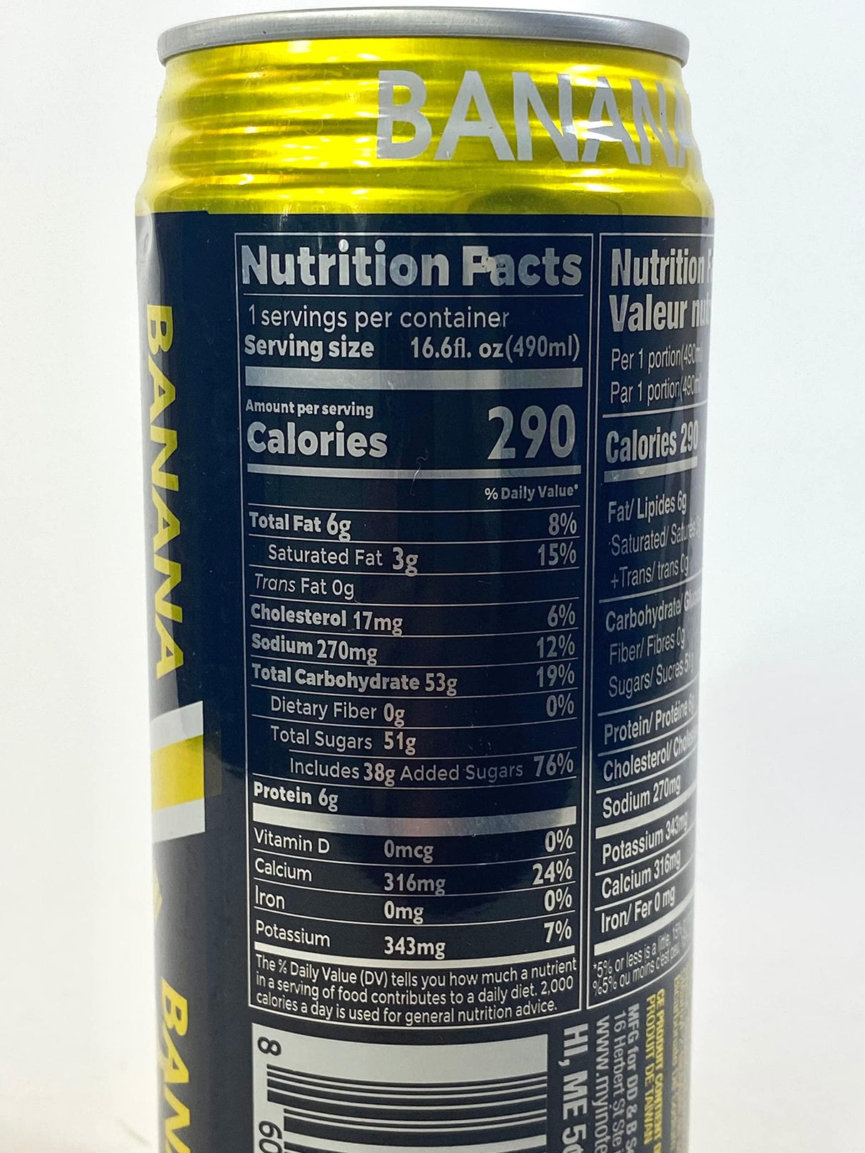 Bubble Tea Inotea Brown Sugar Bubble Tea Drink. Ready to Drink in a Can. Black Milk Tea with Boba 16.6 oz Can(Pack of 6) (banana) - Mighty Depot