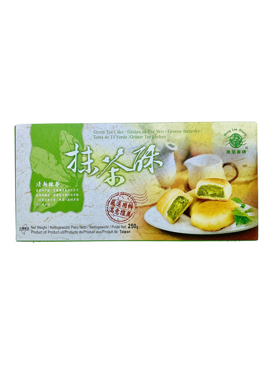 Mong Lee Shang Green Tea Pineapple Cake 8.8oz Pack of 10, Green Tea Matcha Cake, Taiwanese Green Tea Pie, Pineapple Cake with Green Tea Paste