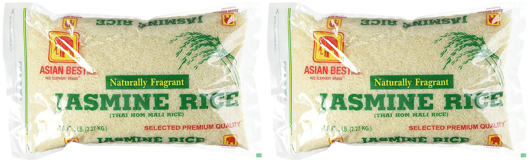 Asian Best Jasmine Rice, 5 Pound Pack of 2