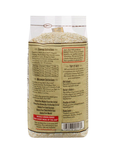 Bob's Red Mill Org Whole Grain Creamy Buckwheat Hot Cereal, 18 Ounce