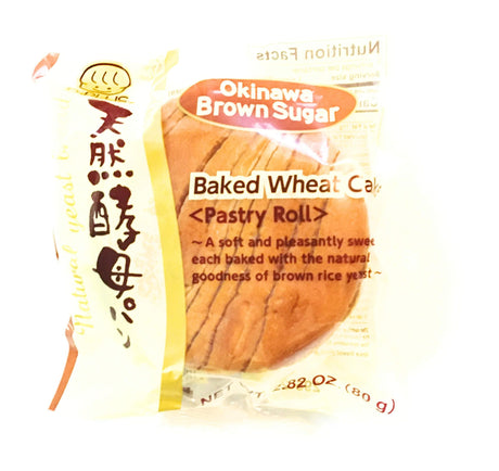 D-Plus - Japanese Bread Baked Wheat Cake (Okinawa Brown Sugar), 2.82 Ounces, (Pack of 2) - Mighty Depot