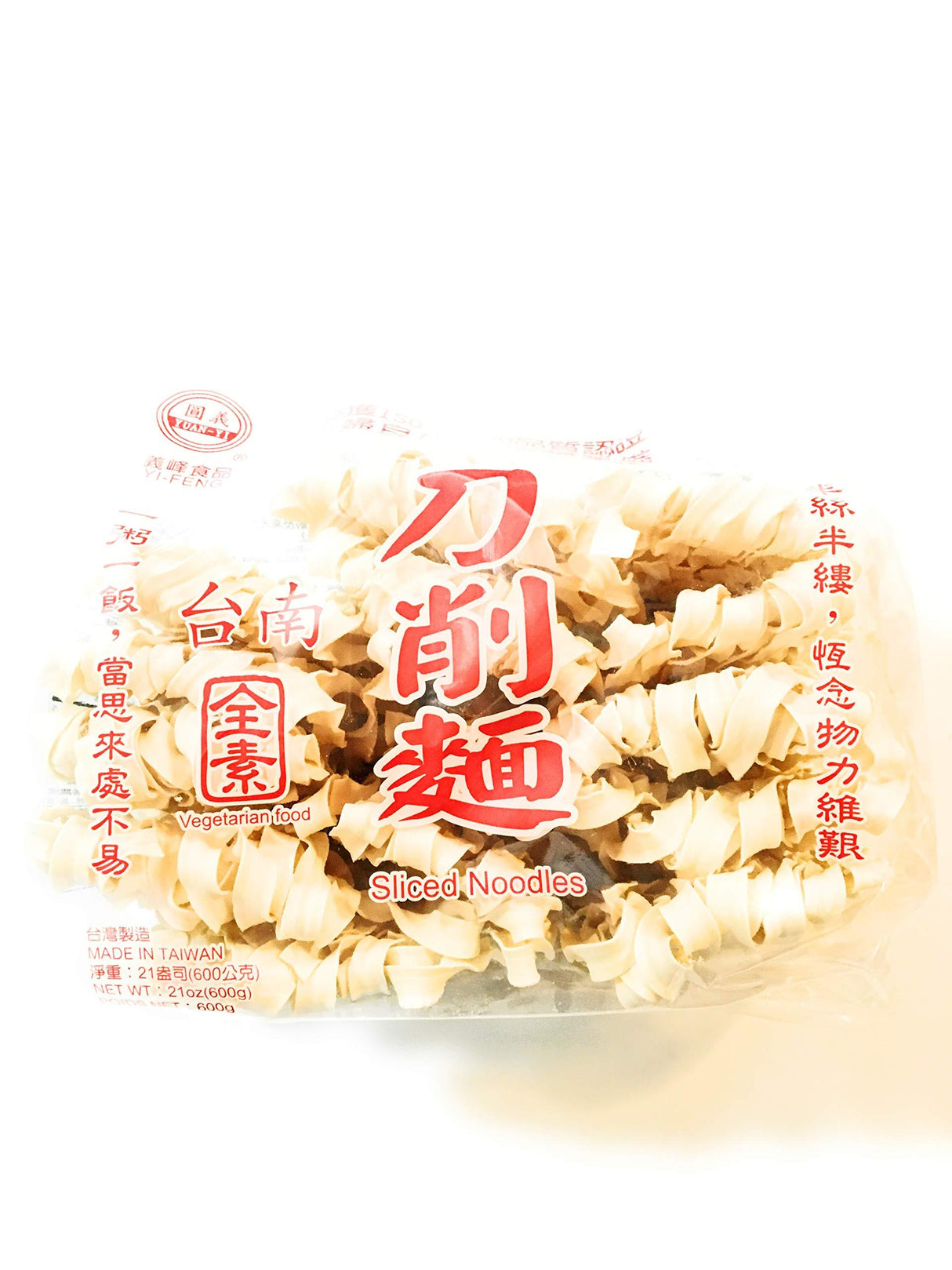 Yi Feng Sliced Noodles 21 Oz(Vegetarian)2 Pack - Mighty Depot