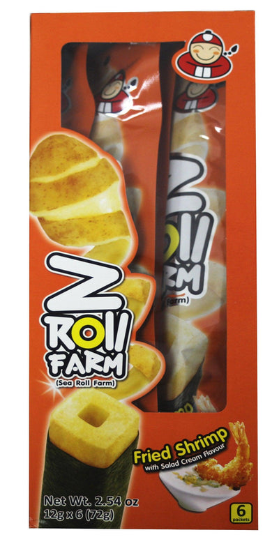 Taokenoi Z Roll Farm Potato Stick Wrapped in Seaweed (6 packets) 2.54 oz x 12 boxes