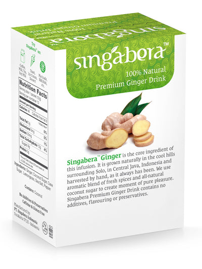 Singabera Ginger Drink - Lemon Ginger Flavor 6.3 oz (Pack of 3)
