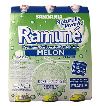 Sangaria Ramune Premium Carbonated Soft Drink 6.76 fl oz per Bottle