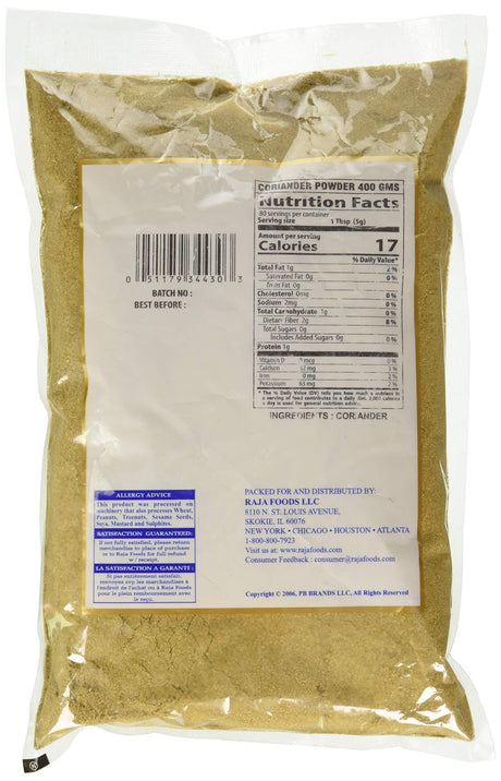 Swad Seasoning Coriander Powder, 14-Ounce (Pack of 10) - Mighty Depot