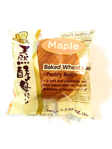 D-Plus - Japanese Bread Baked Wheat Cake (Maple), 2.82 Ounces, (Pack of 2) - Mighty Depot