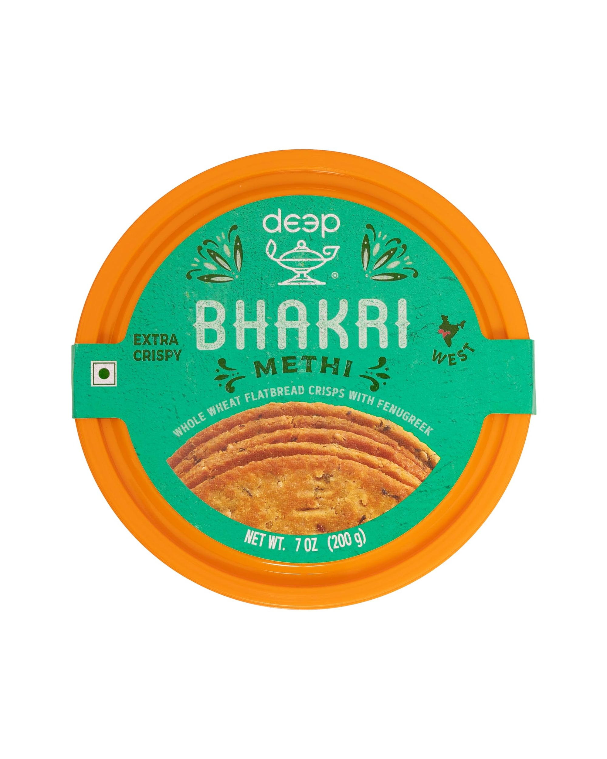 Deep Methi Bhakri - 7Oz | Ready to Eat | Best Choice for Snack Time, Parties & Events | Healthy Traditional Gujarati Snacks| Hygienically Vacuum Packed | Serve with Tea & Coffee