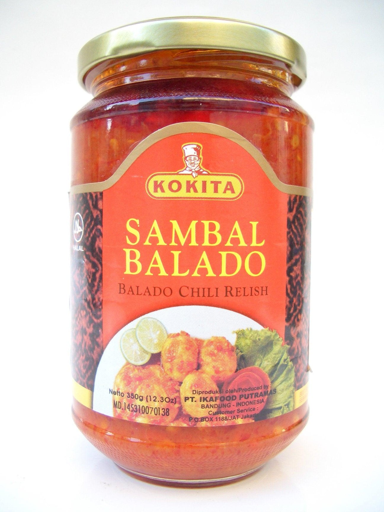 Balado Chilli Sauce (Sambal Balado) - 12.3oz (Pack of 1) - Mighty Depot