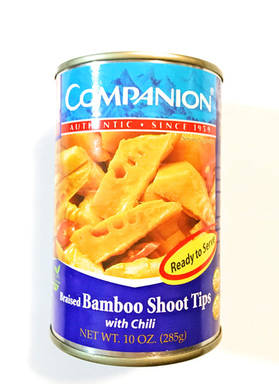 3 Pack Companion Braised Bamboo Shoot Tips With Chili (10 Oz Each)辣椒燜筍尖